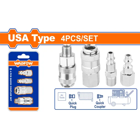 Kit De Acoples Rapido Para Compresor De 4 Piezas