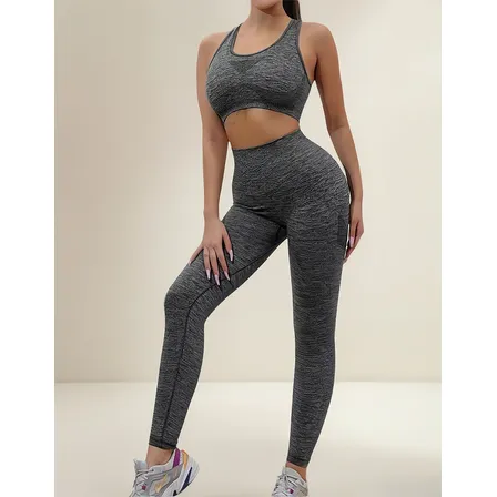 Conjunto Deportivo Calza Leggins Pushup Y Top Mujer Gym Yoga