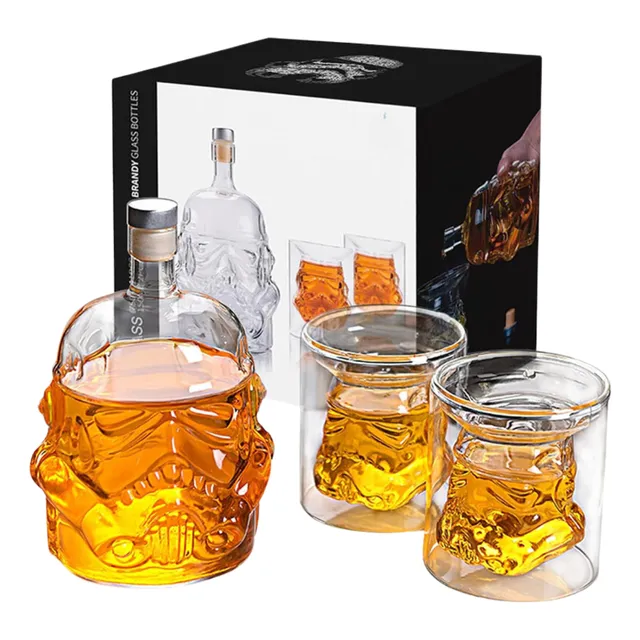 Tres Sets De Licoreras Star Wars Con Sus Vasos