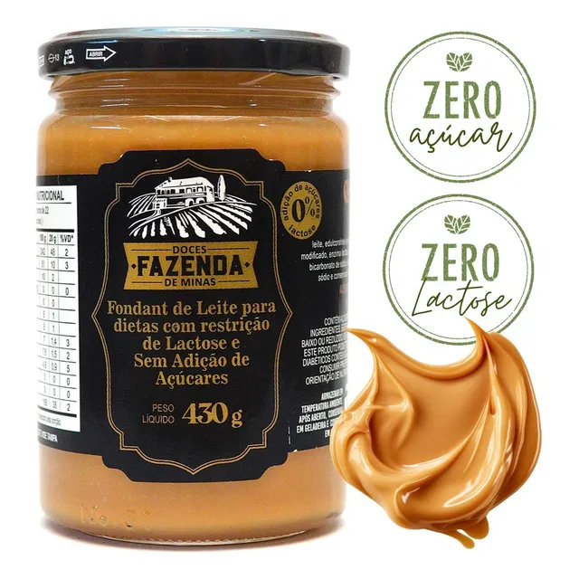 Doce De Leite Zero Açúcar E Zero Lactose Fazenda De Minas