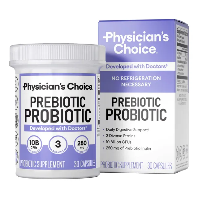 Physician's Choice Prebiotic-probiotic - Multi-strain Probiotics & Synergistic Prebiotics -designed For Digestive Health, Supporting Gut Microbiome -