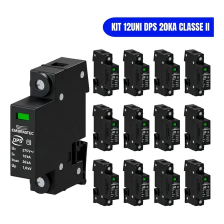Kit 12 Un Dps Surto 20ka 275v Classe 2 Monof Embastec