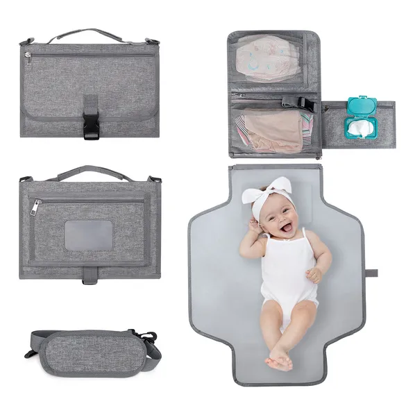 Cambiador De Pañales Portátil Impermeable Para Bebés