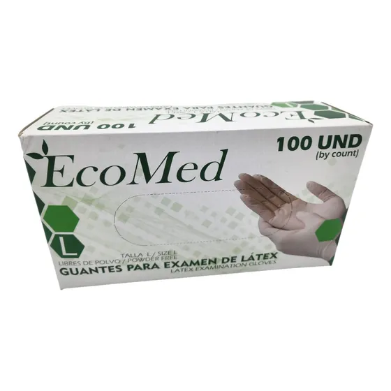 Guantes De Examen De Látex Sin Polvo Talla L Bulto X 1000