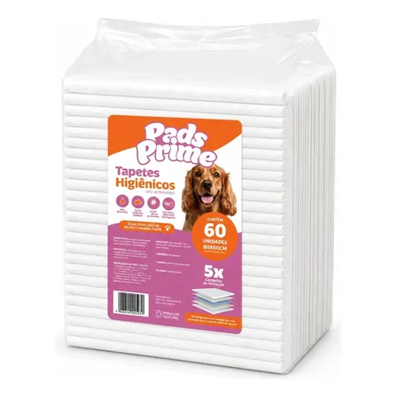 Tapete Higiênico 80x60 60un Pads Prime Ultra Absorvente
