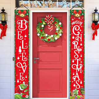 Adornos De Navidad Para Puertas Porche Puerta 180x33cm Adornos De Navidad Para Puertas Porche Puerta 180x33cm