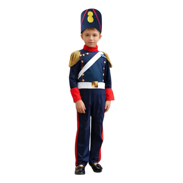 Disfraz Patrio Granadero Con Gorro Y Escarapela