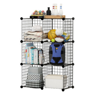 Armario Organizador Metálico Negro 6 Cubos Armario Organizador Metálico Negro 6 Cubos