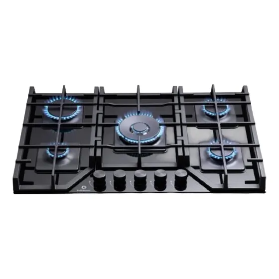 Encimera A Gas Indurama 5 Quemadores 86cm Vidrio Egi-905vdne