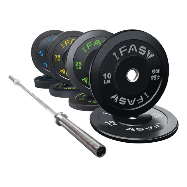 Ifast Juego Pesa Olimpica Gimnasio Casa Barra 7 Pie Placa 2 