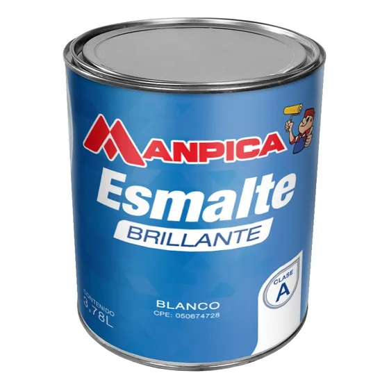 Pintura Negro Brillante Esmalte Manpica Galón