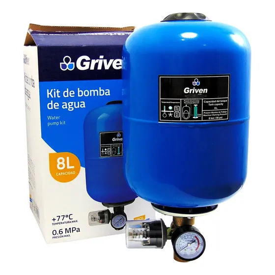 Tanque Pulmon Hidroneumatico 8lts Presostato Manometro