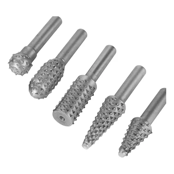 Juego 5 Escofinas Rotativas Para Madera 1/4 Taladro Hoteche