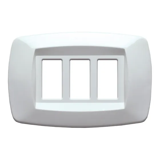 Tapa Placa Pvc 3h Para Taco Modi Master Md103 Blanca 