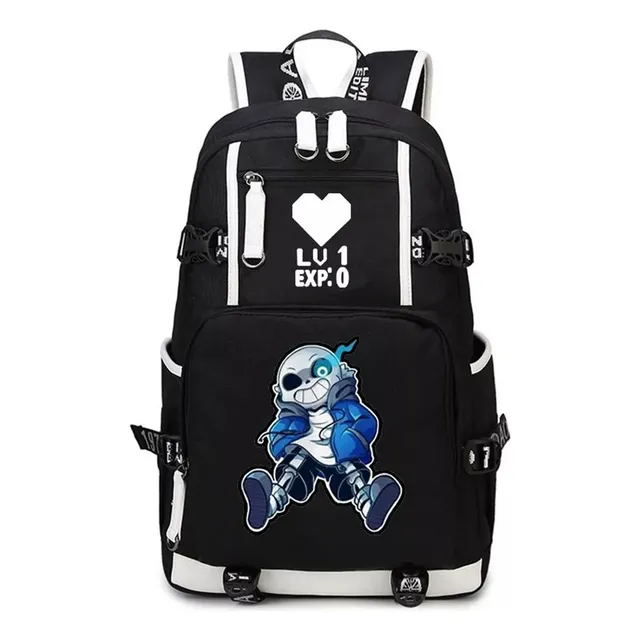 Mochila De Anime Unissex L1 Undertale Frisk Flowey Toriel Sa