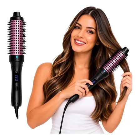Escova Modeladora Alisadora 2 Em 1 Cacheadora Alisante 38mm Aleatório 127/220v