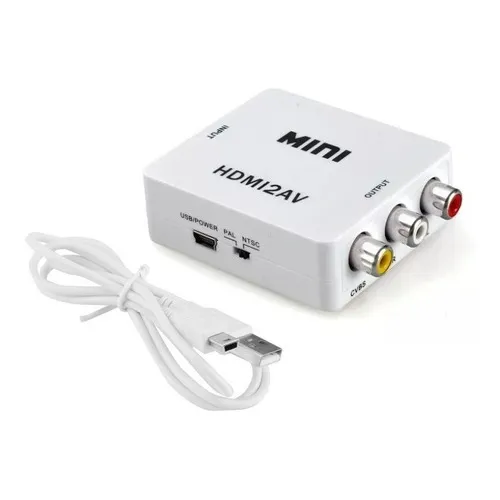 Pack Convertidor Hdmi A Rca/av Video + Cables +