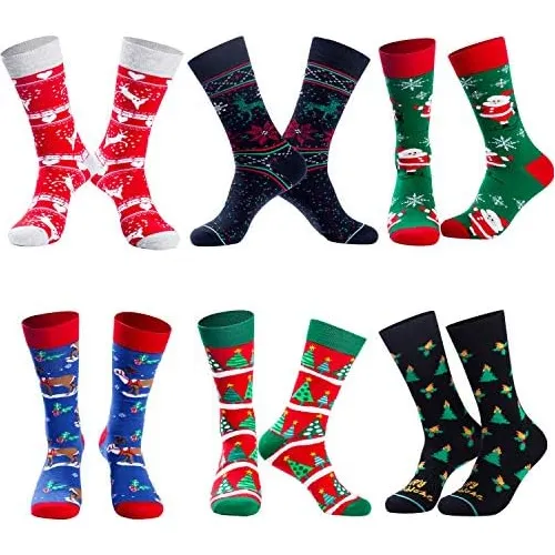 Calcetines Divertidos Para Hombre, Calcetines Navideños