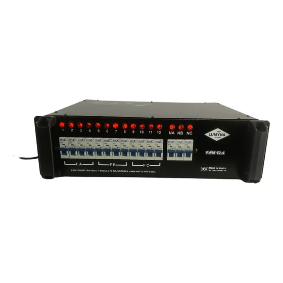 Pro Power Modulo Disjuntor Trifasico 12 Canais Saidas 4000w