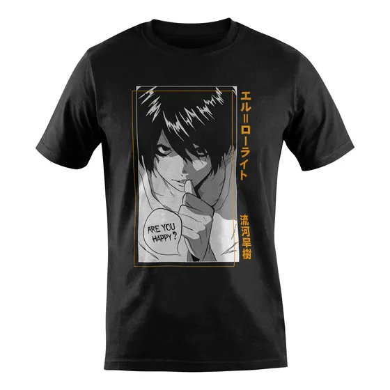 L - Remera Unisex De Algodon - Anime Death Note