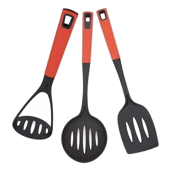 Set X 3 Utensilios De Cocina Espatula Pisa Papa Espumadera
