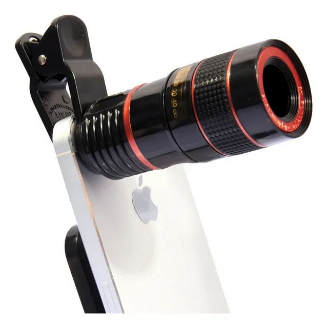 Lente Universal Para Smartphone Hd Con Zoom 8x, Color Negro