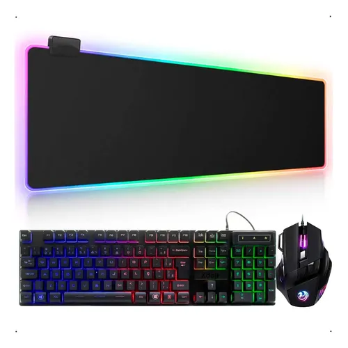 Kit Gamer XZone GTC-02 com Teclado, Mouse, Headset e Mousepad USB
