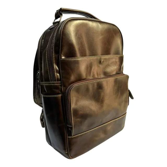 Mochila Laptop Hombre Antirrobo De Piel Bp09