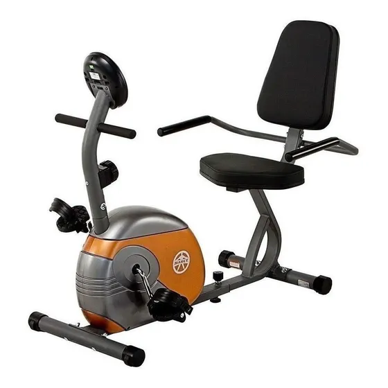 Bicicleta estática Marcy ME-709 color gris y naranja