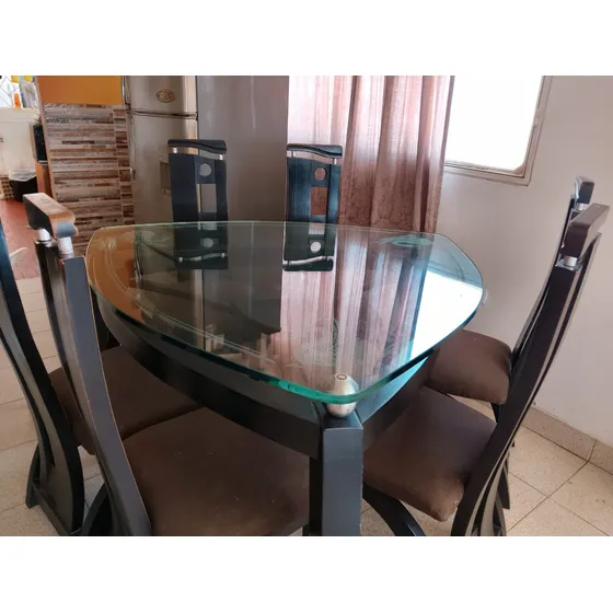 Juego De Sala Y Comedor Color [marron Claro]  7 Unidades