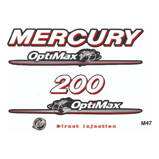 Calcos Outboards Mercury 200hp 2006-2012 Optimax M 47
