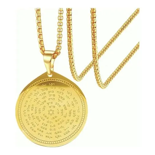 Cadena Con Medalla 72 Nombres De Dios Judaica
