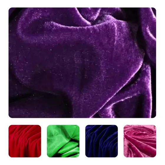 1 Metro Tecido Veludo Cristal Spandex Para Roupa De Inverno
