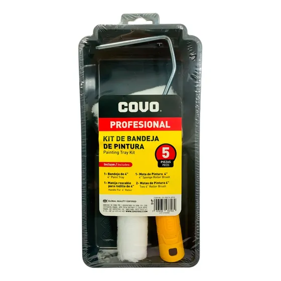 Kit Bandeja Rodillo 4'' Pzs Covo