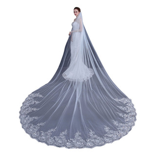 Velo De Novia De Longitud Catedral Para Mujer, 4 M, Blanco Velo De Novia De Longitud Catedral Para Mujer, 4 M, Blanco