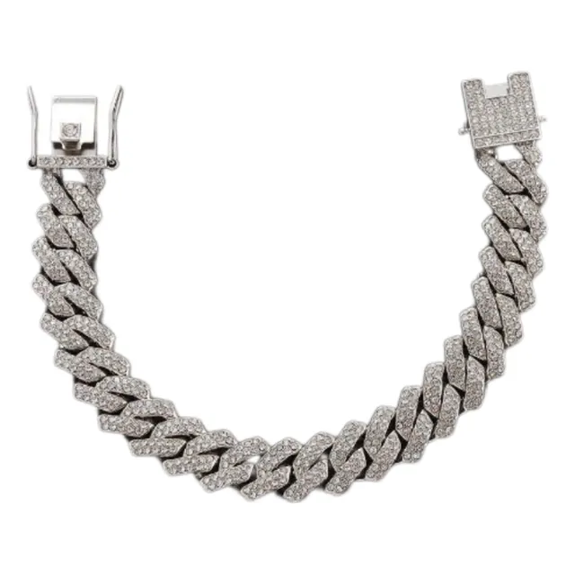 Pulsera Cubana Full Ice Strass Diamantes Drip