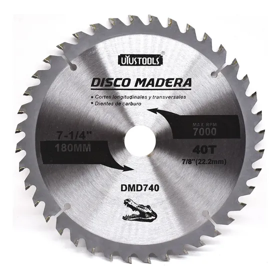 Disco Corte Madera 7 1/4  40d Uyustools Dmd740
