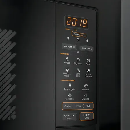 Micro-ondas De Embutir Mc2ep com Tira Odor Preto Continental