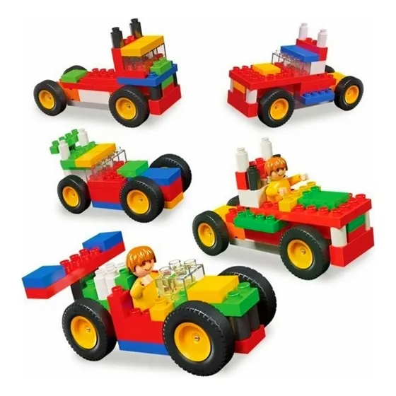 Juego Didactico Ladrillos Bloques Construccion Autos
