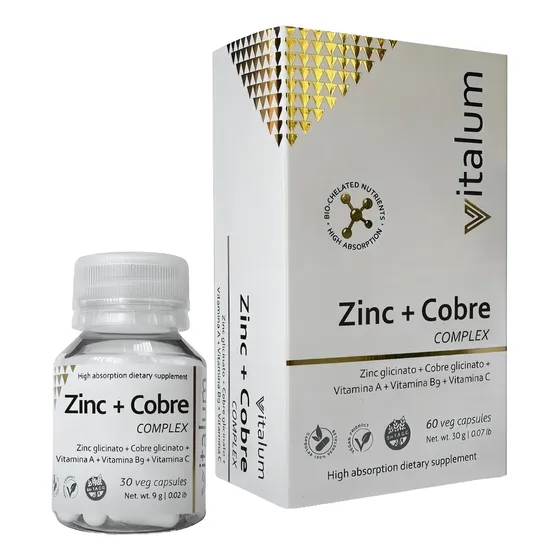 Vitalum Zinc + Cobre Complex En Capsulas - Hgl Sabor Sin Sab