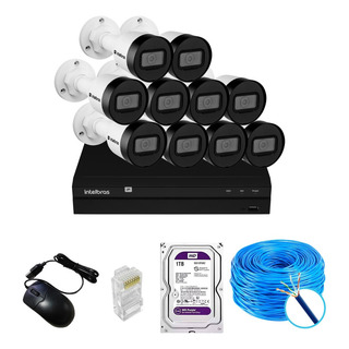Kit Cftv Ip 10 Câmeras Vip 1230 Dvr Intelbras 3316 Poe Kit Cftv Ip 10 Câmeras Vip 1230 Dvr Intelbras 3316 Poe