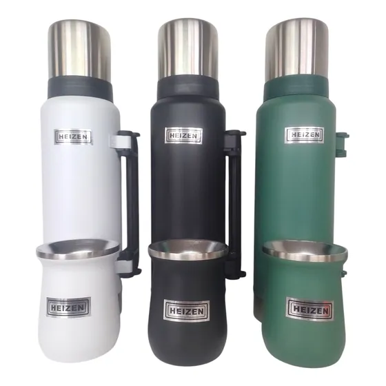Set Termo Y Mate Heinze,  Acero Inoxidable (calidad Premium)