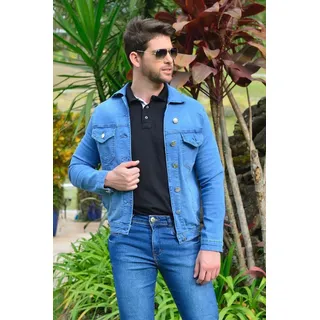 Jaqueta Jeans Masculina Slim Fit Denim Jaqueta Jeans Masculina Slim Fit Denim
