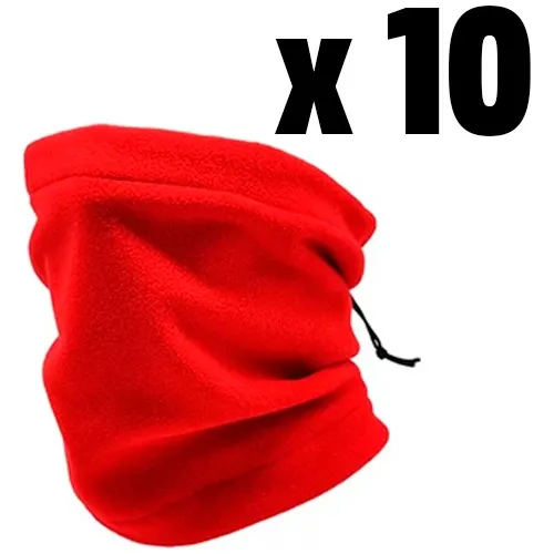 Gorro Bufanda X10 Unidades Cuello Abrigo Deportivo Polar 