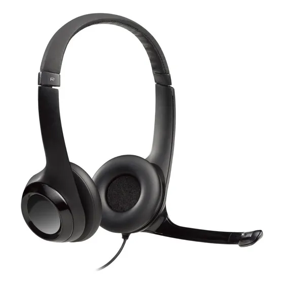 Audifono Con Microfono Usb Logitech H390 Color Negro