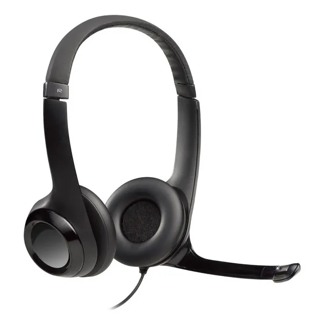 Audifono Con Microfono Usb Logitech H390 Color Negro