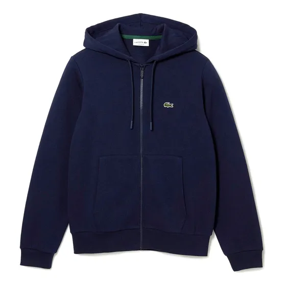 Buzo Canguro Lacoste C/ Cierre Y Capucha Sh9986 