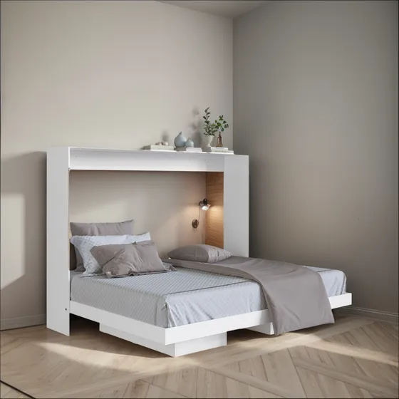 Cama Plegable Horizontal 2 Plaza Manhattan Blanco