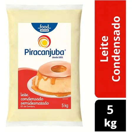 Leite Condensado Semi Desnatado Piracanjuba Pacote De 5kg