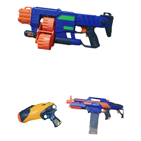 Pistolas Nerf 3 Por 1 Usadas